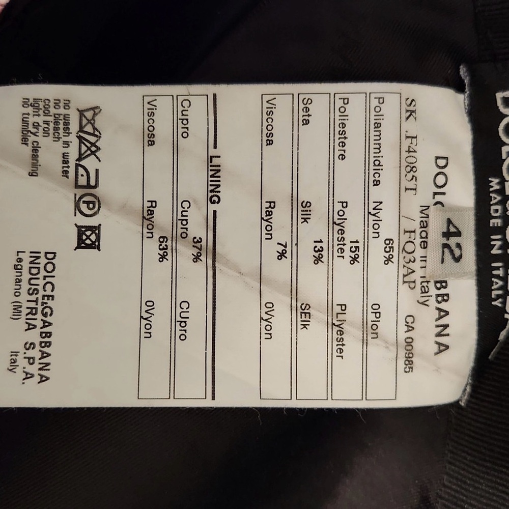 DOLCE & GABBANA Black Suit Blazer Skirt Suit Set VINTAGE - Picture 5 of 13